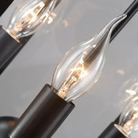 Close-up detail of the Eurolux black wall light