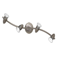 Eurolux satin chrome spotlight, front view