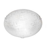 Radiant chrome ceiling light, front view