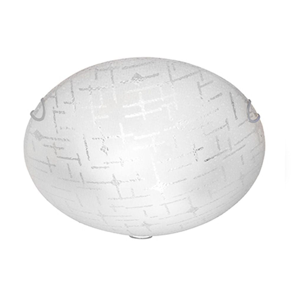 Radiant chrome ceiling light, front view