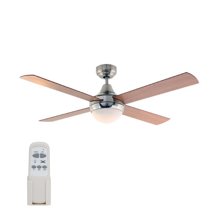 Eurolux silver & brown fan shown in its packaging