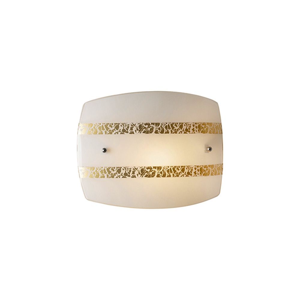 Radiant gold wall light shown in its packaging