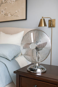 Eurolux antique copper or silver fan, alternate angle