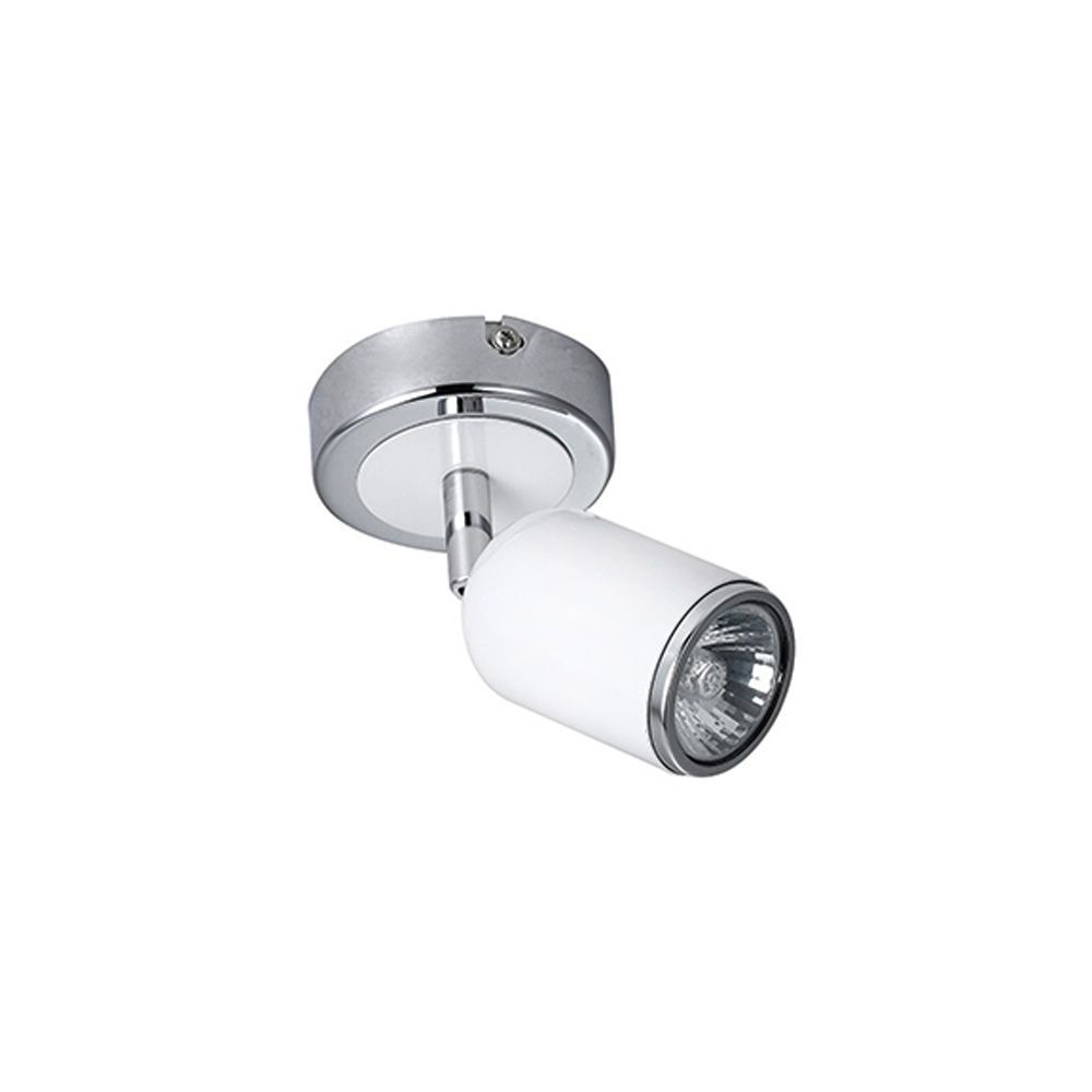 Radiant white & chrome downlight, front view