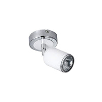 Radiant white & chrome downlight, front view