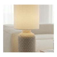 Eurolux white table lamp, front view