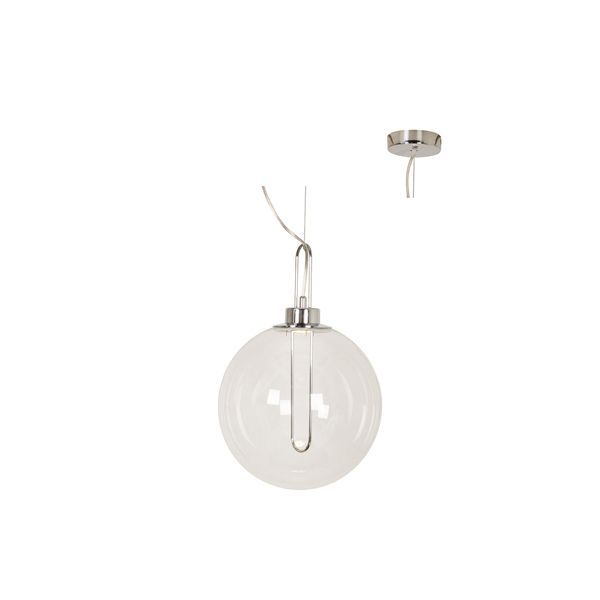 Eurolux chrome pendant light, front view