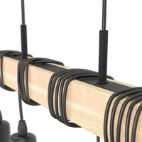 Close-up detail of the Eurolux black & brown pendant light