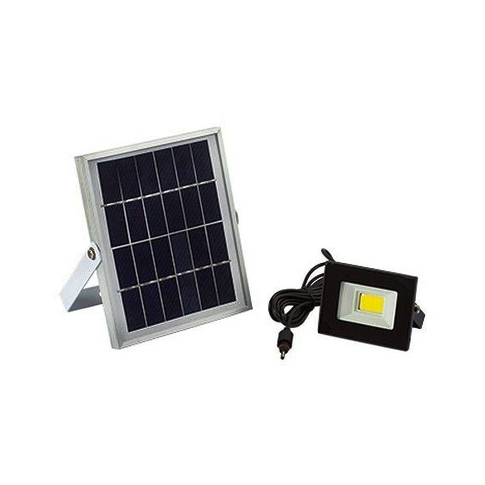 Eurolux black floodlight, front view
