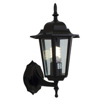 Eurolux black wall light, front view