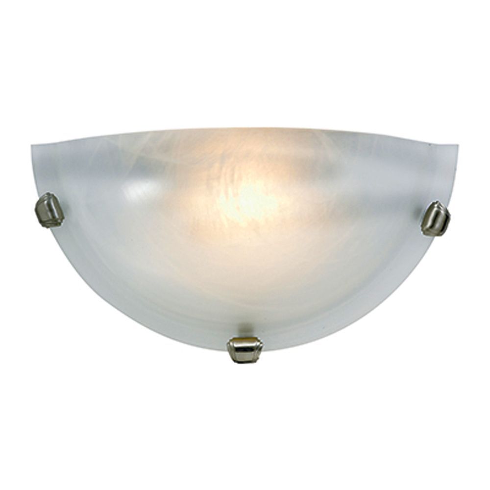 Radiant satin chrome wall light, front view