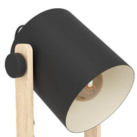 Eurolux black & brown table lamp, alternate angle