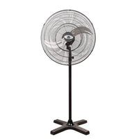Close-up detail of the Radiant black pedestal fan