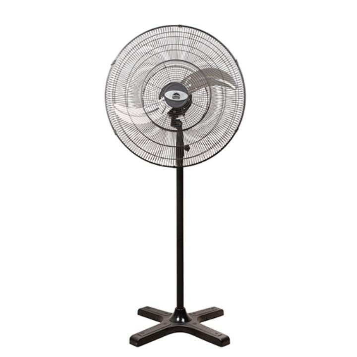 Close-up detail of the Radiant black pedestal fan