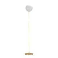 Eurolux brushed brass floor lamp shown in its packaging