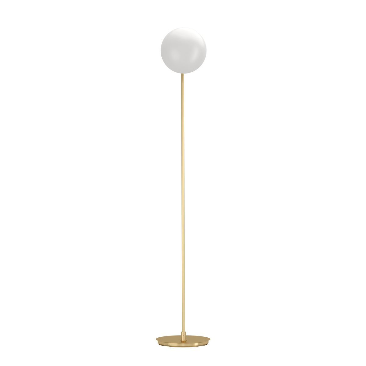 Eurolux brushed brass floor lamp shown in its packaging