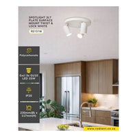 Radiant white downlight installed and lit