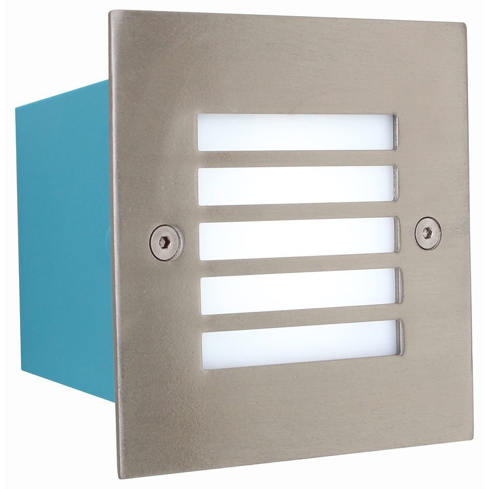 Eurolux satin chrome ground light, front view
