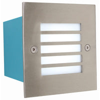 Eurolux satin chrome ground light, front view