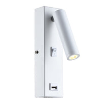 Eurolux white wall light, front view