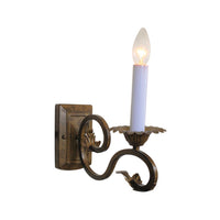 Eurolux antique gold wall light shown in its packaging