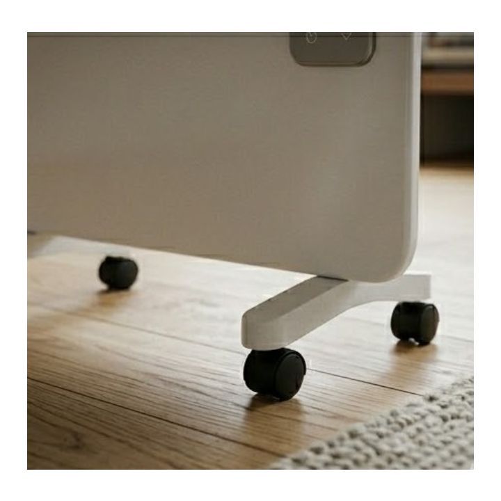 Close-up detail of the Radiant white heater