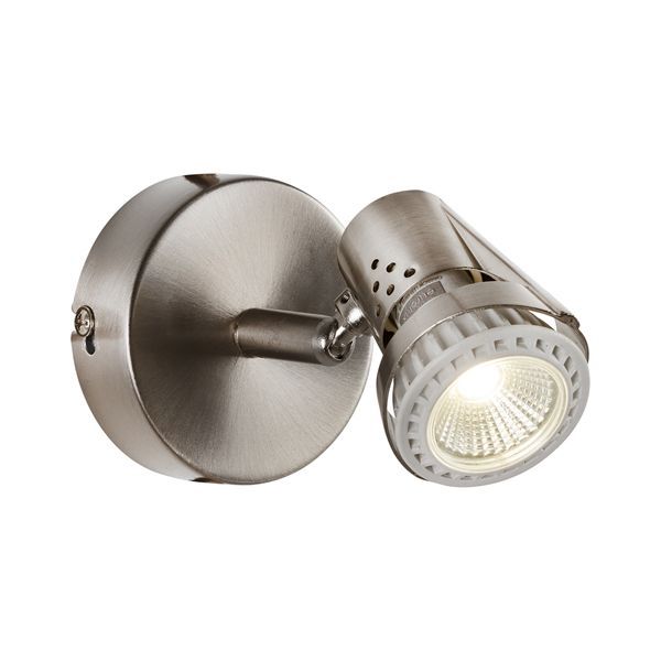 Eurolux satin chrome floodlight, front view