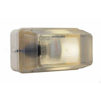 Eurolux white bulkhead light installed and lit