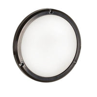 Eurolux black bulkhead light shown in its packaging