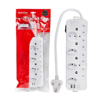Eurolux extension cord shown in its packaging