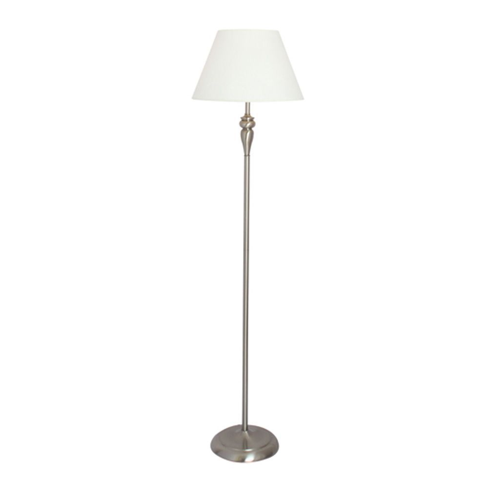 Eurolux satin chrome ceiling light, front view