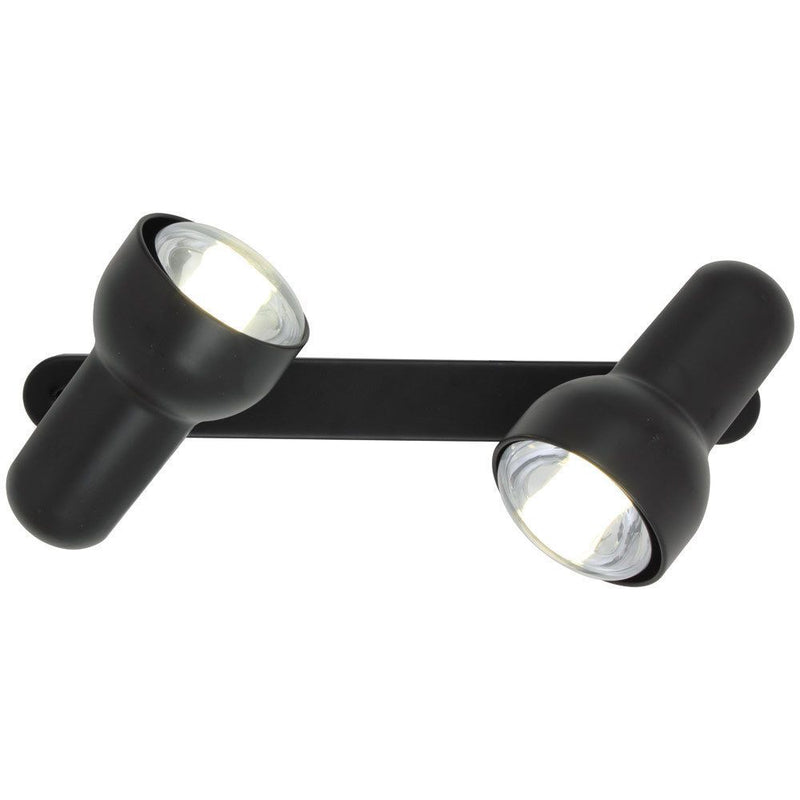 Eurolux black spotlight, front view