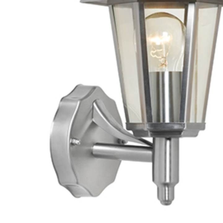 Radiant stainless steel wall light dimensions diagram