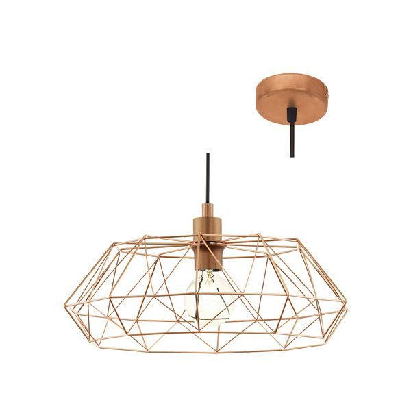 Eurolux copper pendant light, front view