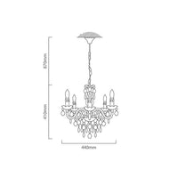 Close-up detail of the Eurolux chandelier