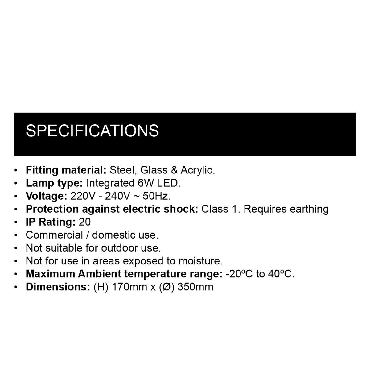 Eurolux pendant light dimensions diagram