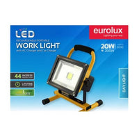 Eurolux black / yellow work light installed and lit