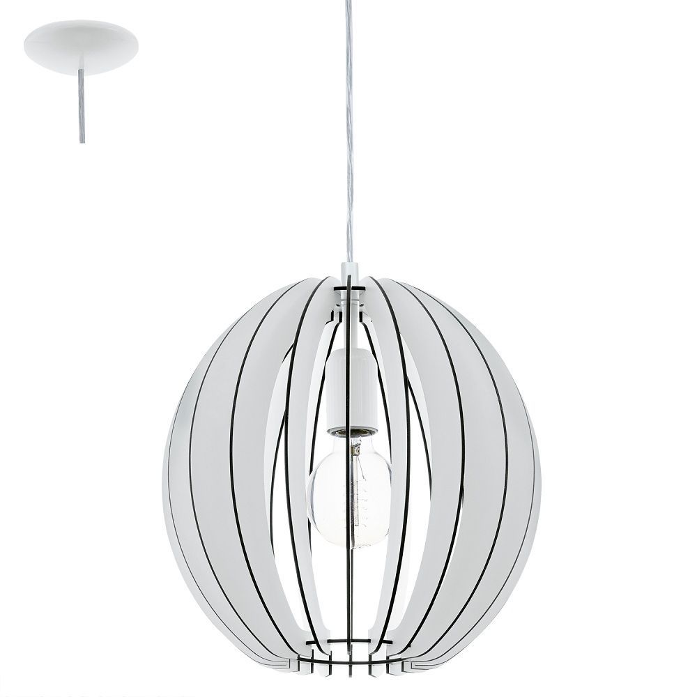 Eurolux white pendant light, front view