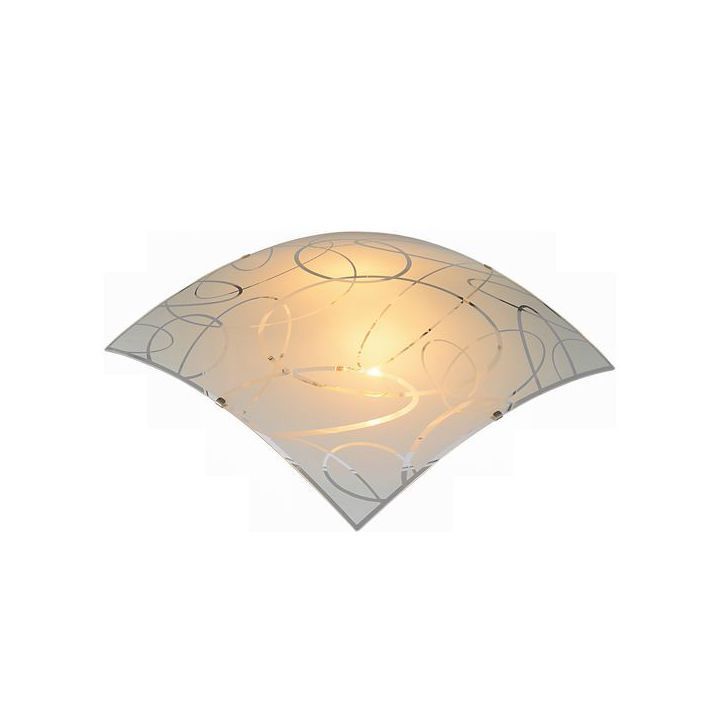Radiant ceiling light installed and lit