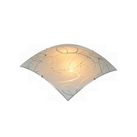 Radiant ceiling light installed and lit