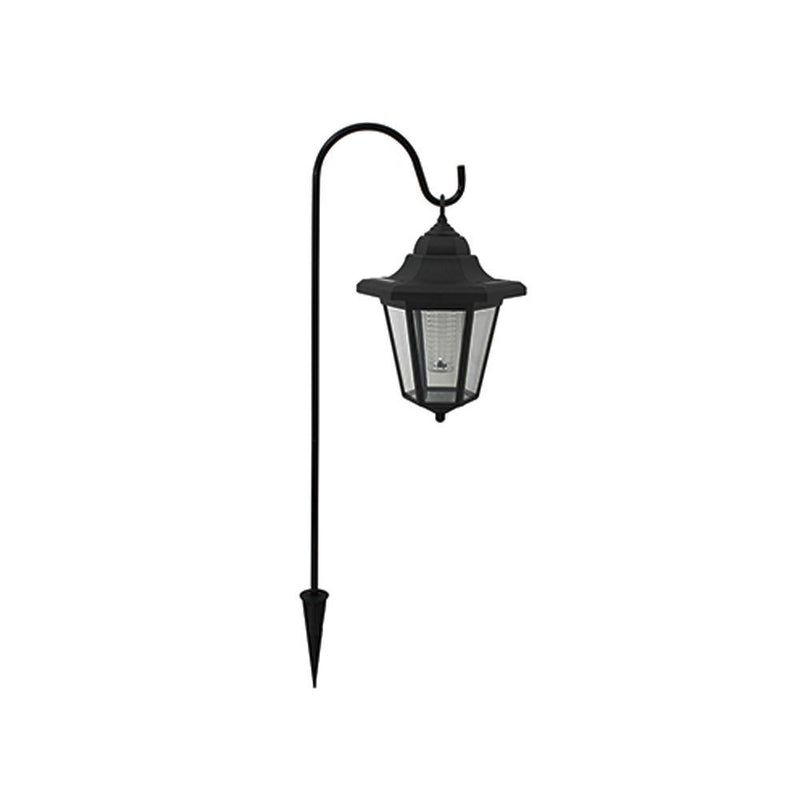 Eurolux black garden spike light, front view