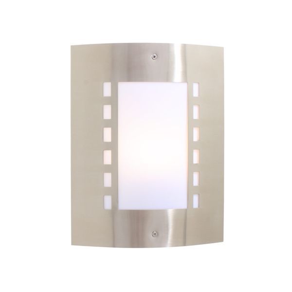 Eurolux satin chrome wall light, front view