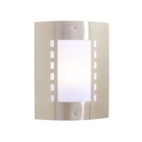 Eurolux satin chrome wall light, front view