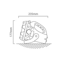 Eurolux black/red torch dimensions diagram
