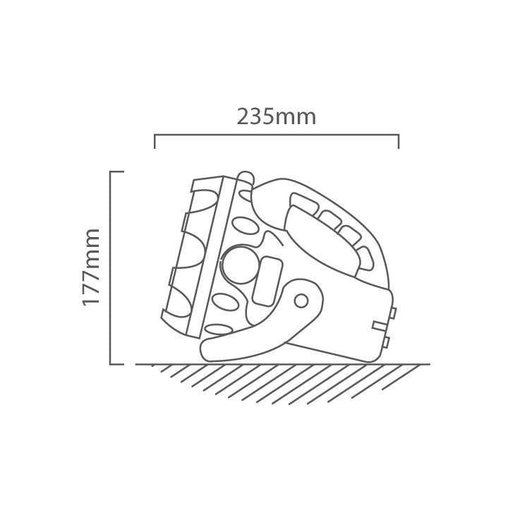 Eurolux black/red torch dimensions diagram