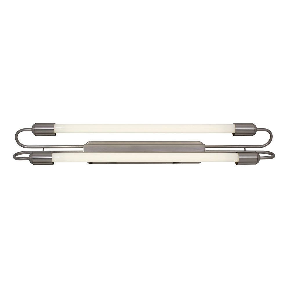 Eurolux satin chrome floodlight, front view