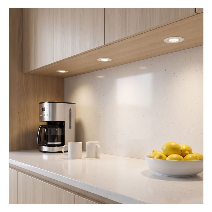 Eurolux white downlight, alternate angle