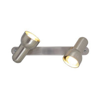 Eurolux satin chrome floodlight, front view