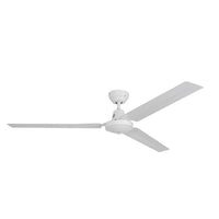 Eurolux white ceiling fan, front view