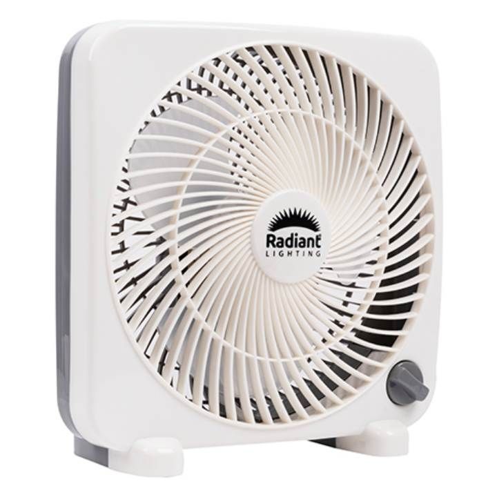 Radiant fan, front view